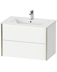 Duravit XViu vanity unit XV41260B118 81 x 56 x 48 cm, matt white, 2 drawers, wall-hung, matt champagne