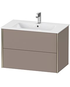 Duravit XViu vanity unit XV41260B143 81 x 56 x 48 cm, basalt matt, 2 drawers, wall-hung, champagne matt