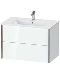 Duravit XViu Waschtisch-Unterschrank XV41260B185 81 x 56 x 48 cm, weiß hochglanz, 2 Schubkästen, wandhängend, champagner matt