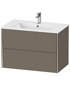 Duravit XViu vanity unit XV41260B190 81 x 56 x 48 cm, flannel gray silk matt, 2 drawers, wall-hung, champagne matt