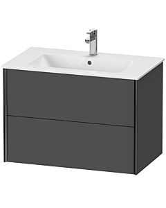 Duravit XViu vanity unit XV41260B249 81 x 56 x 48 cm, graphite matt, 2 drawers, wall-hung, black matt