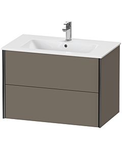 Duravit XViu vanity unit XV41260B290 81 x 56 x 48 cm, flannel gray silk matt, 2 drawers, wall-hung, black matt