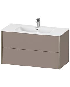 Duravit XViu vanity unit XV41270B143 101 x 56 x 48 cm, basalt matt, 2 drawers, wall-hung, champagne matt