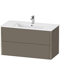 Duravit XViu vanity unit XV41270B190 101 x 56 x 48 cm, flannel gray silk matt, 2 drawers, wall-hung, champagne matt