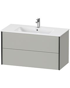 Duravit Meuble sous-vasque XViu XV41270B207 101 x 56 x 48 cm, gris béton mat, 2 tiroirs, suspendu, noir mat