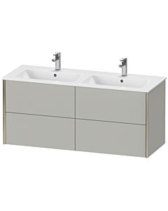 Duravit Meuble sous-vasque XViu XV41290B107 128x48x56cm, 4 tiroirs, suspendu, champagne mat, gris béton mat