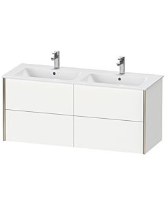 Duravit XViu Waschtisch-Unterschrank XV41290B118 128x48x56cm, 4 Schubkästen, wandhängend, champagner matt, weiß matt