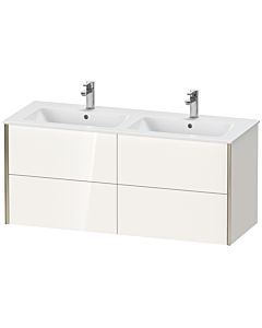 Duravit Meuble sous-vasque XViu XV41290B122 128x48x56cm, 4 tiroirs, suspendu, champagne mat, blanc brillant
