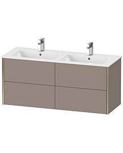 Duravit XViu Waschtisch-Unterschrank XV41290B143 128x48x56cm, 4 Schubkästen, wandhängend, champagner matt, basalt matt