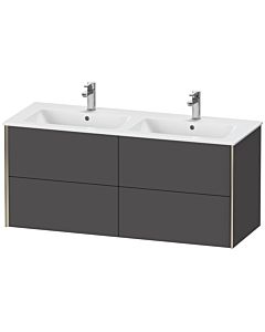 Duravit Meuble sous-vasque XViu XV41290B149 128x48x56cm, 4 tiroirs, suspendu, champagne mat, graphite mat