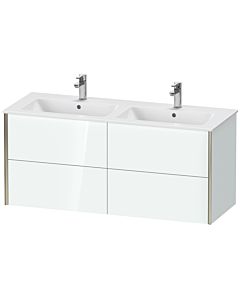 Duravit Meuble sous-vasque XViu XV41290B185 128x48x56cm, 4 tiroirs, suspendu, champagne mat, blanc brillant