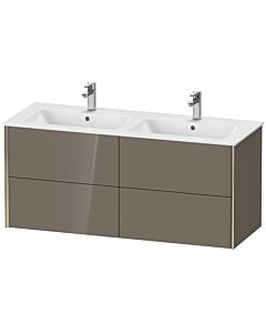 Duravit XViu vanity unit XV41290B189 128x48x56cm, 4 drawers, wall-hung, champagne matt, flannel gray high gloss