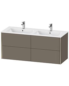Duravit XViu Waschtisch-Unterschrank XV41290B190 128x48x56cm, 4 Schubkästen, wandhängend, champagner matt, flannel grey seidenmatt