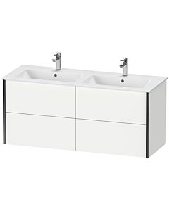Duravit XViu Waschtisch-Unterschrank XV41290B218 128x48x56cm, 4 Schubkästen, wandhängend, schwarz matt, weiß matt
