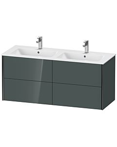 Duravit XViu vanity unit XV41290B238 128x48x56cm, 4 drawers, wall-hung, black matt, dolomiti gray high gloss