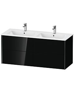 Duravit XViu vanity unit XV41290B240 128x48x56cm, 4 drawers, wall-hung, black matt, black high gloss