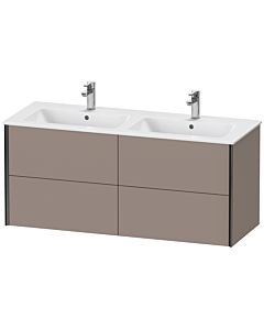 Duravit XViu Waschtisch-Unterschrank XV41290B243 128x48x56cm, 4 Schubkästen, wandhängend, schwarz matt, basalt matt