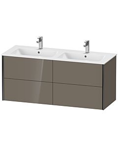 Duravit XViu vanity unit XV41290B289 128x48x56cm, 4 drawers, wall-hung, matt black, flannel gray high gloss