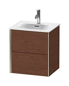 Duravit XViu vanity unit XV41310B113 51x42x55.7cm, 2 drawers, matt champagne, American walnut