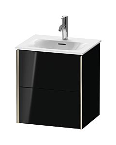 Duravit XViu vanity unit XV41310B140 51x42x55.7cm, 2 drawers, matt champagne, high-gloss black