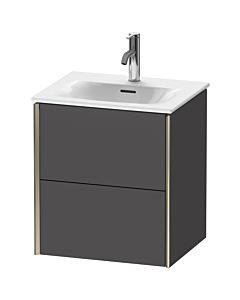 Duravit XViu Waschtisch-Unterschrank XV41310B149 51x42x55,7cm, 2 Schubkästen, champagner matt, graphit matt