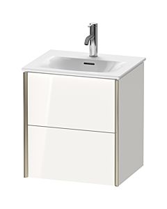 Duravit XViu Waschtisch-Unterschrank XV41310B185 51x42x55,7cm, 2 Schubkästen, champagner matt, weiß hochglanz