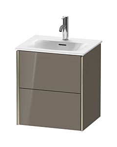 Duravit Meuble sous-vasque XViu XV41310B189 51x42x55.7cm, 2 tiroirs, champagne mat, gris flanelle brillant