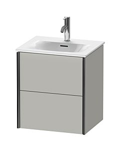Duravit XViu Waschtisch-Unterschrank XV41310B207 51x42x55,7cm, 2 Schubkästen, schwarz matt, betongrau matt