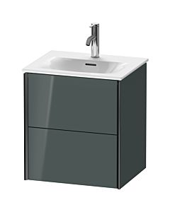 Duravit XViu vanity unit XV41310B238 51x42x55.7cm, 2 drawers, black matt, dolomiti gray high gloss