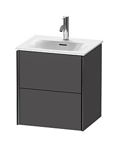 Duravit XViu Waschtisch-Unterschrank XV41310B249 51x42x55,7cm, 2 Schubkästen, schwarz matt, graphit matt