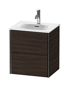 Duravit Meuble sous-vasque XViu XV41310B269 51x42x55.7cm, 2 tiroirs, noir mat, noyer brossé