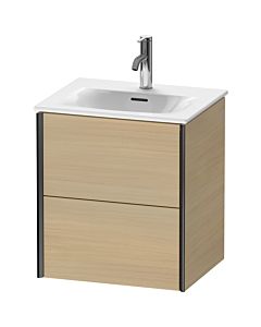 Duravit XViu vanity unit XV41310B271 51x42x55.7cm, 2 drawers, matt black, Mediterranean oak