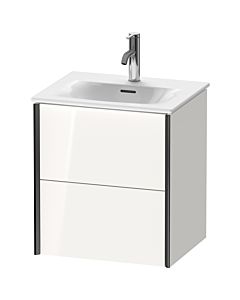 Duravit Meuble sous-vasque XViu XV41310B285 51x42x55.7cm, 2 tiroirs, noir mat, blanc brillant