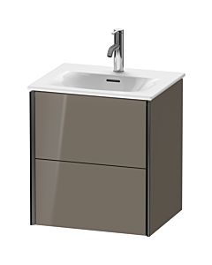 Duravit Meuble sous-vasque XViu XV41310B289 51x42x55.7cm, 2 tiroirs, noir mat, gris flanelle brillant
