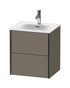 Duravit Meuble sous-vasque XViu XV41310B290 51x42x55.7cm, 2 tiroirs, noir mat, flanelle gris soie mat
