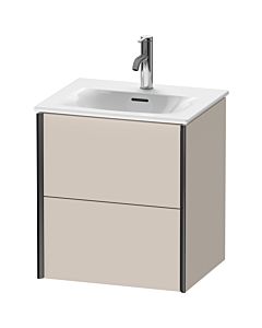 Duravit XViu Waschtisch-Unterschrank XV41310B291 51x42x55,7cm, 2 Schubkästen, schwarz matt, taupe matt