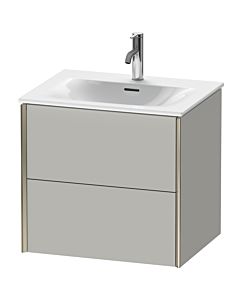 Duravit XViu vanity unit XV41320B107 61 x 55.7 x 48 cm, matt concrete gray, 2 drawers, matt champagne