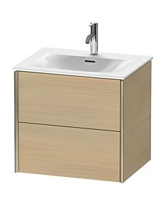 Duravit XViu Waschtisch-Unterschrank XV41320B171 61 x 55,7 x 48 cm, mediterrane eiche, 2 Schubkästen, champagner matt