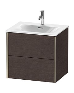 Duravit XViu vanity unit XV41320B172 61 x 55.7 x 48 cm, brushed dark oak, 2 drawers, matt champagne
