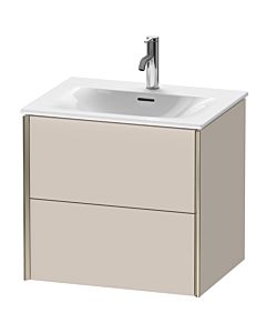 Duravit XViu Waschtisch-Unterschrank XV41320B191 61 x 55,7 x 48 cm, taupe matt, 2 Schubkästen, champagner matt