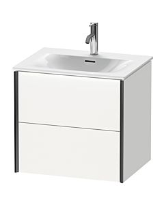 Duravit XViu Waschtisch-Unterschrank XV41320B218 61 x 55,7 x 48 cm, weiß matt, 2 Schubkästen, schwarz matt
