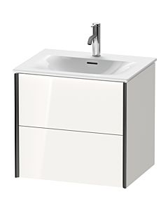Duravit XViu vanity unit XV41320B222 61 x 55.7 x 48 cm, white high gloss, 2 drawers, black matt