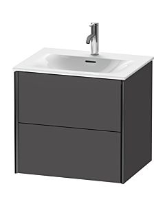Duravit Meuble sous-vasque XViu XV41320B249 61 x 55,7 x 48 cm, graphite mat, 2 tiroirs, noir mat
