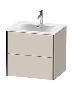 Duravit Meuble sous-vasque XViu XV41320B291 61 x 55,7 x 48 cm, taupe mat, 2 tiroirs, noir mat