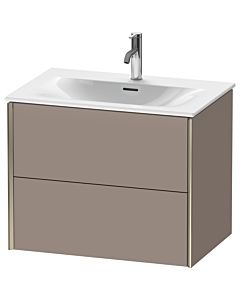 Duravit XViu vanity unit XV41330B143 71 x 55.7 x 48 cm, basalt matt, 2 drawers, champagne matt