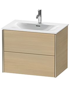 Duravit XViu Waschtisch-Unterschrank XV41330B171 71 x 55,7 x 48 cm, mediterrane eiche, 2 Schubkästen, champagner matt