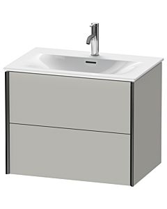 Duravit XViu vanity unit XV41330B207 71 x 55.7 x 48 cm, concrete gray matt, 2 drawers, black matt