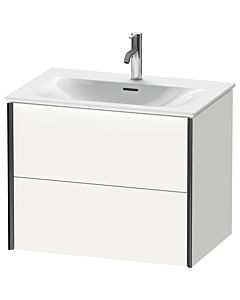 Duravit XViu Waschtisch-Unterschrank XV41330B218 71 x 55,7 x 48 cm, weiß matt, 2 Schubkästen, schwarz matt