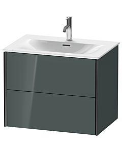 Duravit XViu vanity unit XV41330B238 71 x 55.7 x 48 cm, dolomiti gray high gloss, 2 drawers, matt black