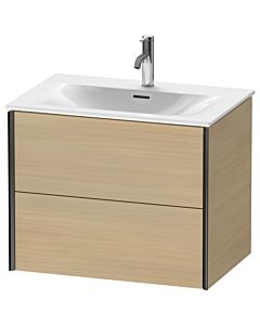 Duravit Meuble sous-vasque XViu XV41330B271 71 x 55,7 x 48 cm, chêne méditerranéen, 2 tiroirs, noir mat